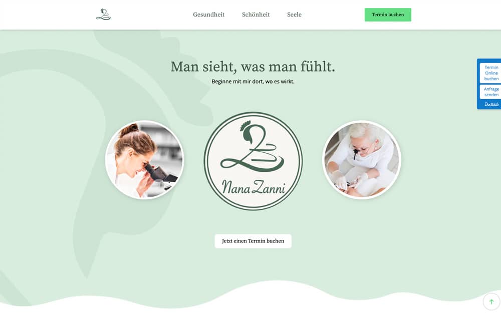 Referenzbild Webdesign Nana Zanni