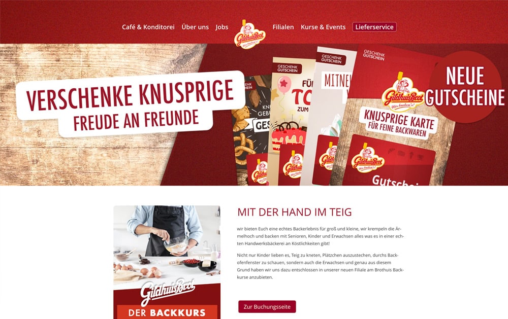 Referenzbild Webdesign Gildhuisbrot